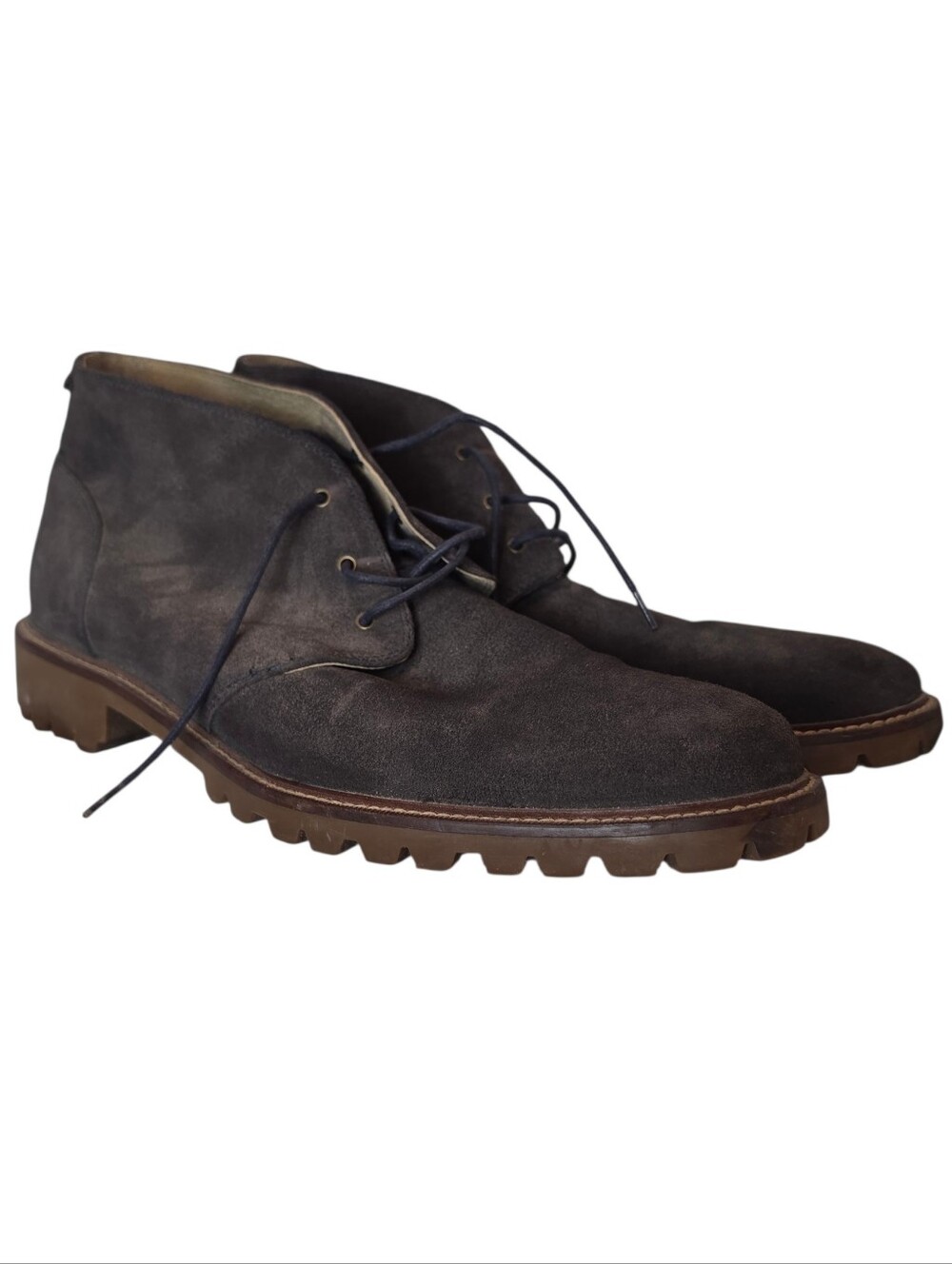 Banana Republic Suede Chukka Boots Men's Size 11 Gray Vibram Lug Sole Gorpcore